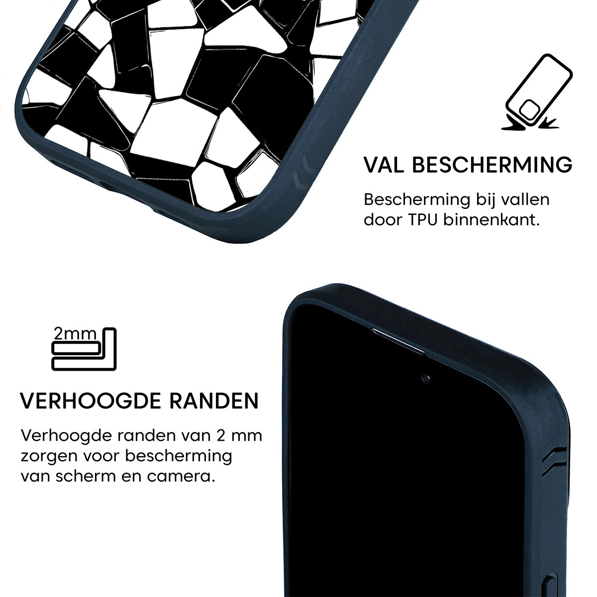 B&W Bricked Starcase iPhone heosje detailed view