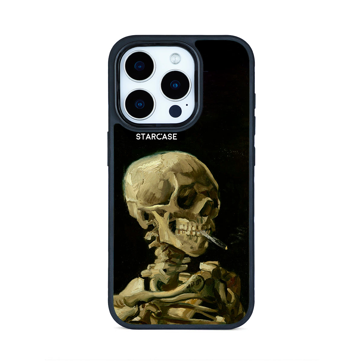 Skull of a Skeleton with Burning Cigarette